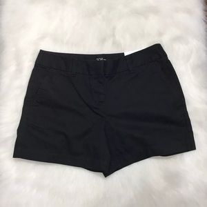 Ann Taylor LOFT Black Cotton 4” Shorts